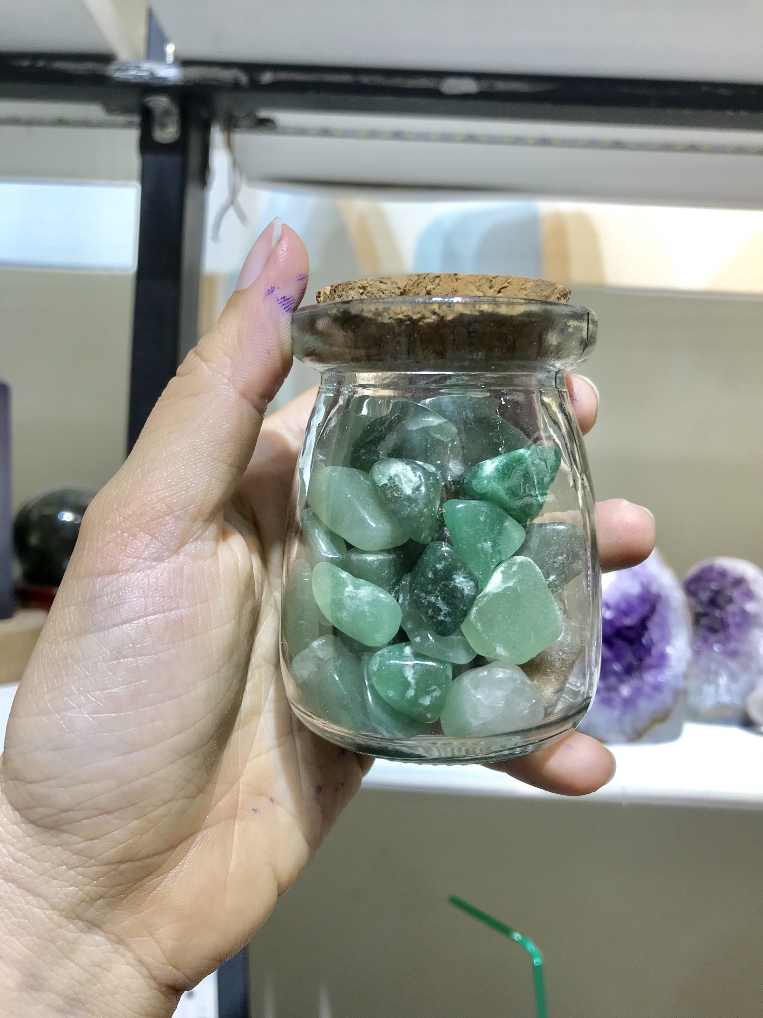 ĐÁ VỤN THẠCH ANH XANH - AVENTURINE, KL: 1KG
