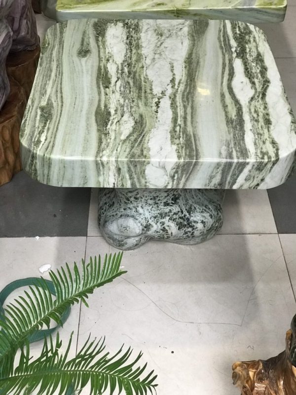 BỘ BÀN ĐÁ NGỌC SERPENTINE KT 69X79CM , 6 ĐÔN (BA01)