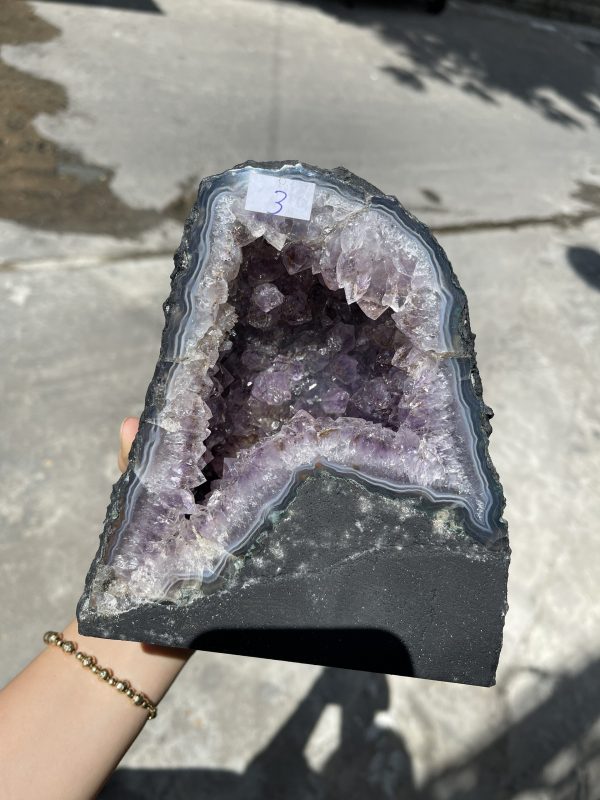 HỐC THẠCH ANH TÍM – AMETHYST GEODE – KT : 17 X 15CM, 3KG (T89)