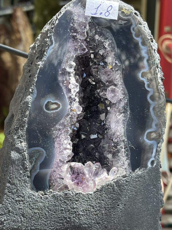 HỐC THẠCH ANH TÍM – AMETHYST GEODE – KT : 16X11CM, 1.8KG (T88)