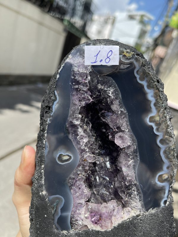 HỐC THẠCH ANH TÍM – AMETHYST GEODE – KT : 16X11CM, 1.8KG (T88)