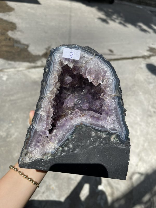 HỐC THẠCH ANH TÍM – AMETHYST GEODE – KT : 17 X 15CM, 3KG (T89)