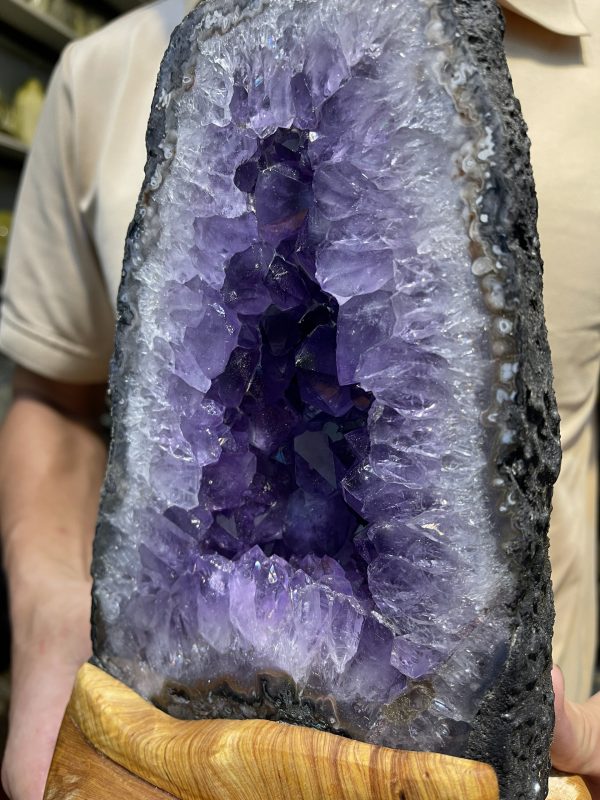 HỐC THẠCH ANH TÍM – AMETHYST GEODE – KT : 29X14KG, 4.3KG (T83)