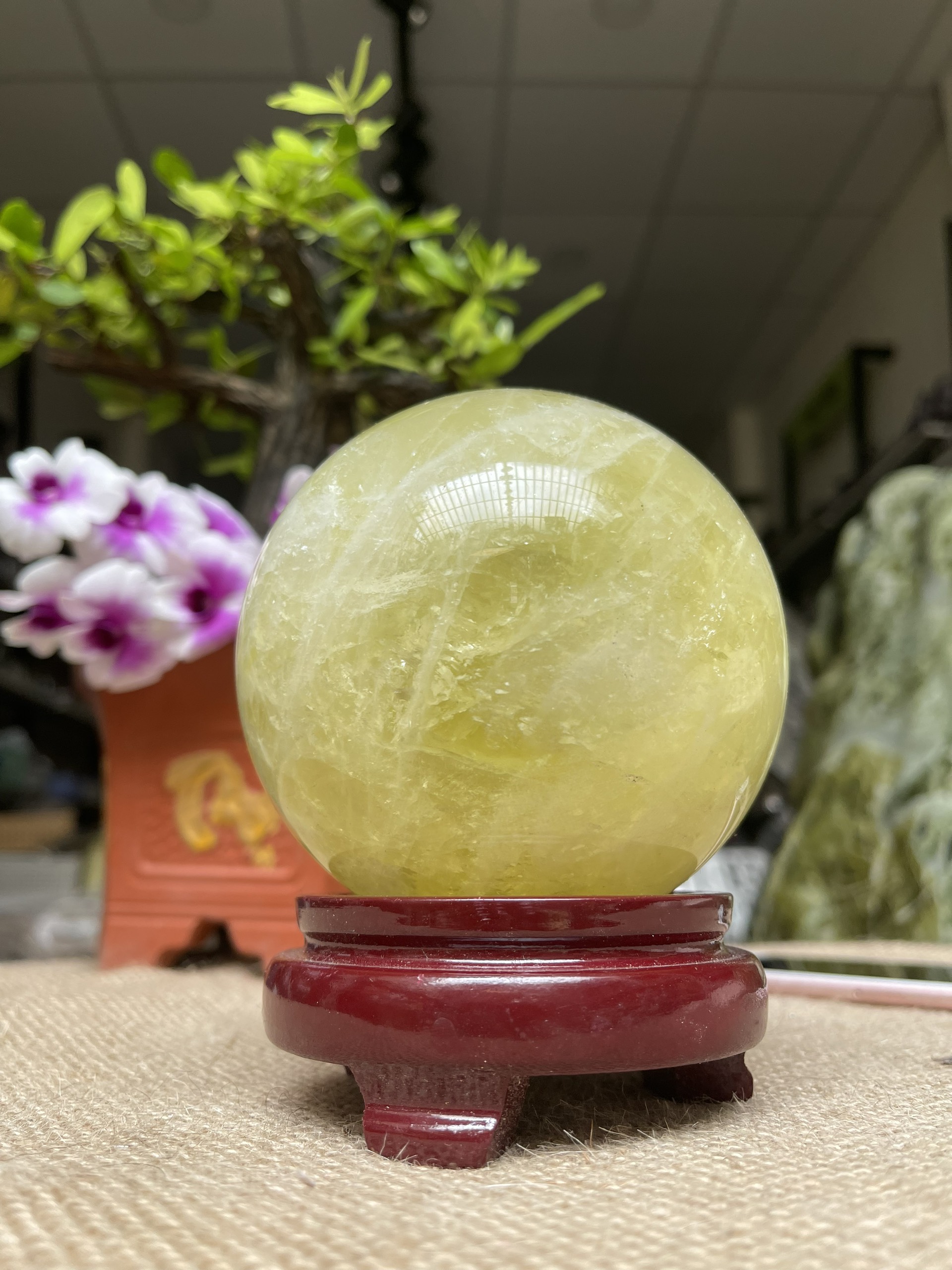 Qủa cầu Thạch Anh Vàng - Citrine Sphere