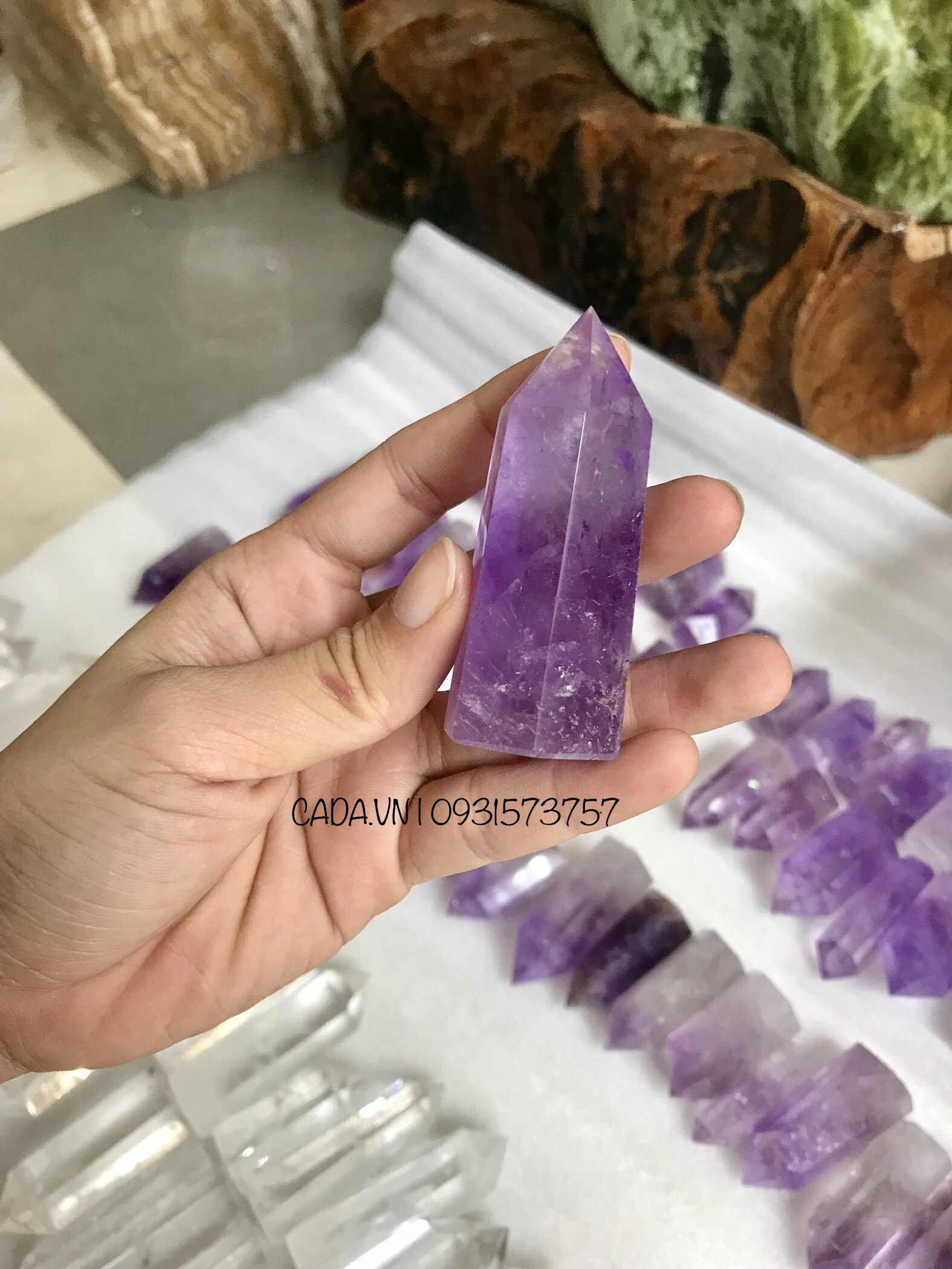 trụ Thạch Anh Tím - Amethyst Point