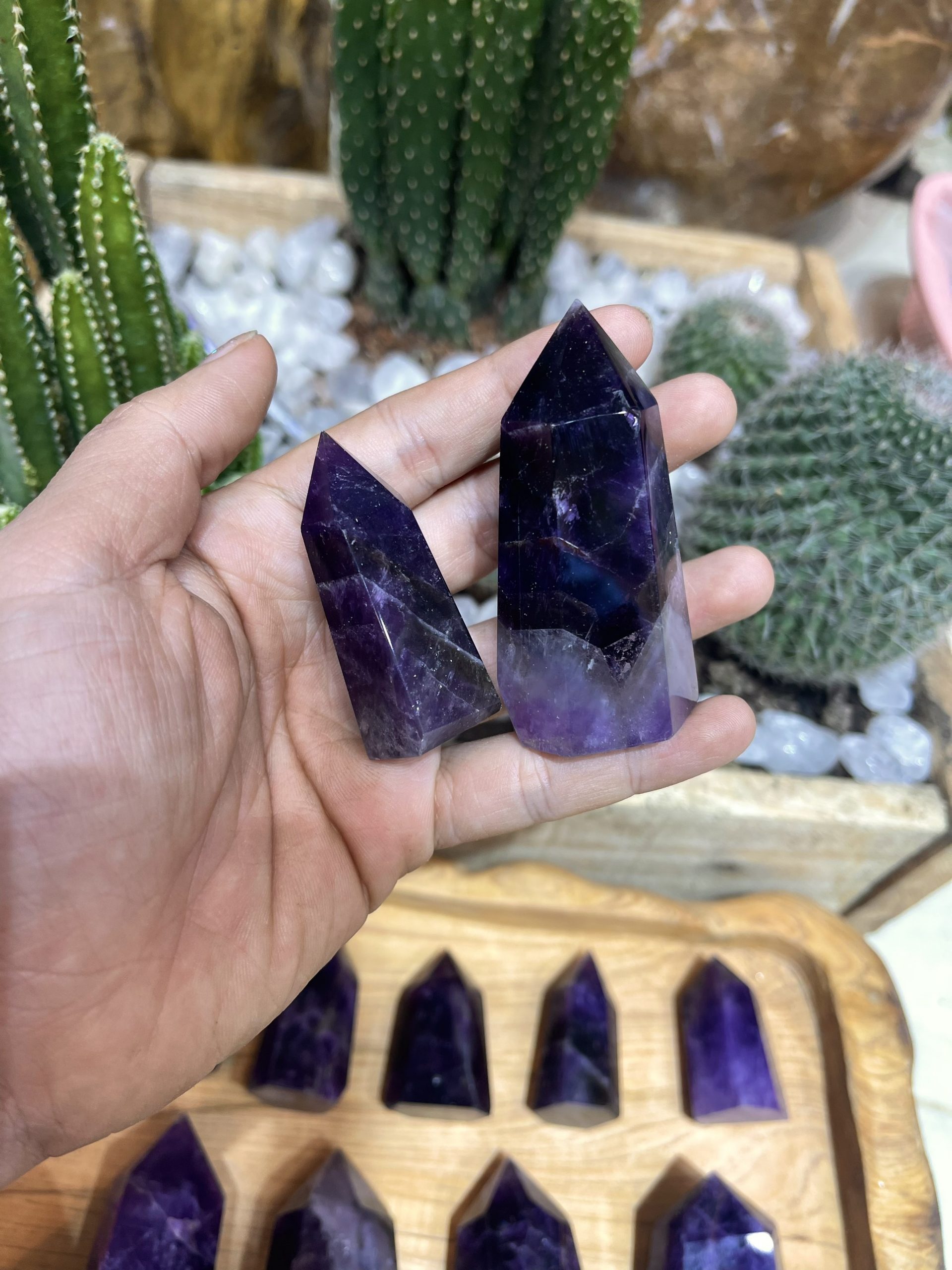 trụ Thạch Anh Tím - Amethyst Point